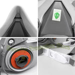 Respirador de Cara Completa Tipo 6800 con Kit de Filtros 15 Piezas