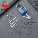 Kit de Cerrajería con Candado Transparente de Práctica y Extractores