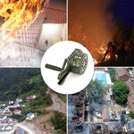 Sirena Manual de Manivela Metálica de 110 dB para Emergencias y Protección Civil