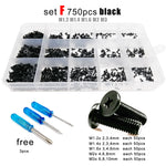 Kit Surtido de Tornillos de Cabeza Plana para Ordenador Portátil Micro Phillips 500 o 750 Piezas