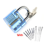 Kit de Cerrajería con Candado Transparente de Práctica y Extractores