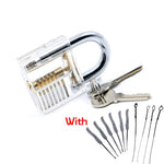 Kit de Cerrajería con Candado Transparente de Práctica y Extractores