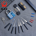 Kit de Cerrajería con Candado Transparente de Práctica y Extractores