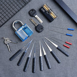Kit de Cerrajería con Candado Transparente de Práctica y Extractores