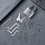 Kit de Cerrajería con Candado Transparente de Práctica y Extractores