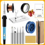 Kits de Soldadura Eléctrica 60W con Temperatura Ajustable y Punta Reemplazable