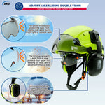 Casco de Seguridad Industrial 3 en 1 con Visor y Orejeras (ANSI/CE)