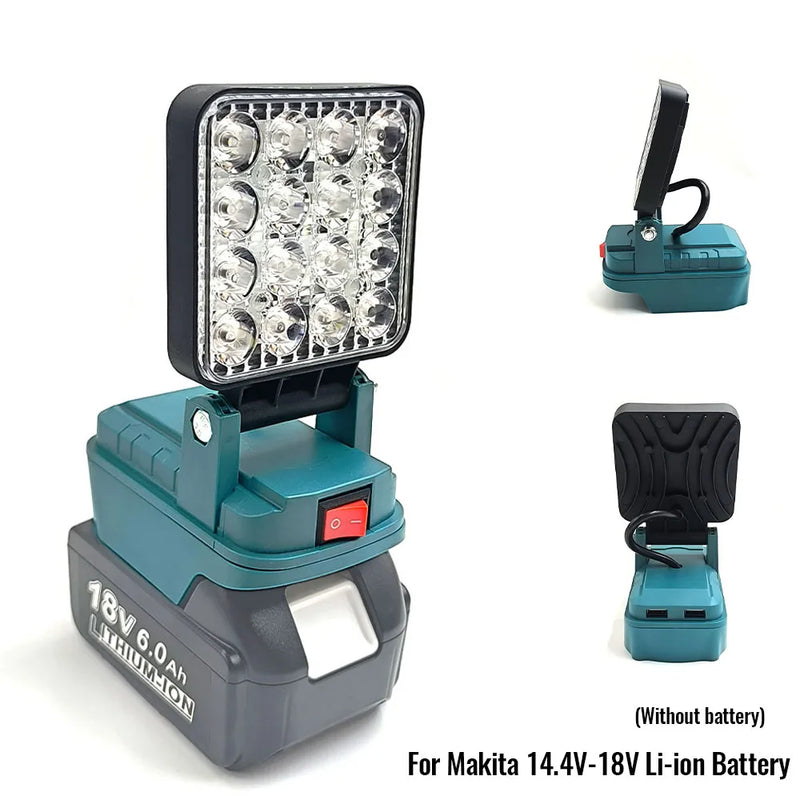 Linterna LED Portátil Compatible con Baterías 14.4V a 18V