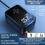 Compresor de Aire Portátil, Inflador Digital Sin Cable para Autos, Motos y Bicicletas