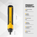 Destornillador Recargable 3.6V Batería de 1300 mAh Tamaño Compacto