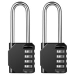 Candado de Seguridad con Combinación de 4 Dígitos y Gancho Largo