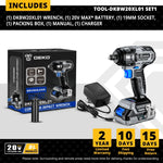 Llave de Impacto Eléctrica Sin Escobillas, 20V MAX