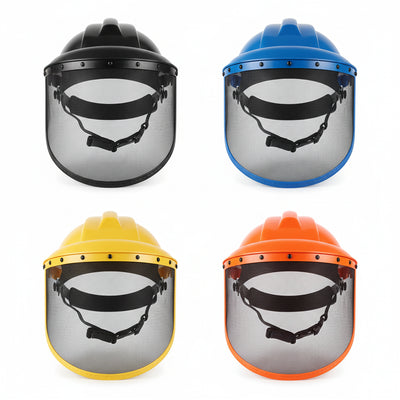 Careta de Protección Facial con Visor de Malla Metálica para Jardinería