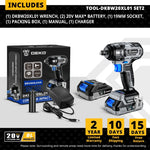 Llave de Impacto Eléctrica Sin Escobillas, 20V MAX