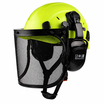 Casco de Seguridad Forestal 3 en 1 con Visor de Malla y Orejeras