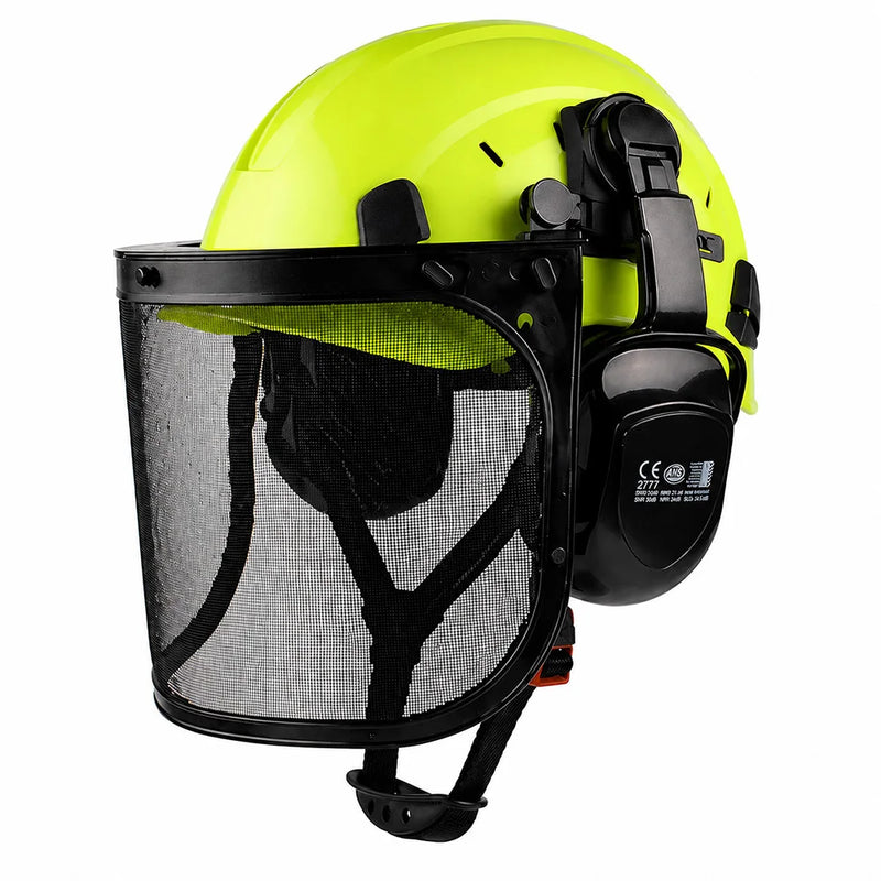 Casco de Seguridad Forestal 3 en 1 con Visor de Malla y Orejeras