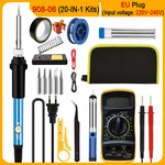 Kits de Soldadura Eléctrica 60W con Temperatura Ajustable y Punta Reemplazable