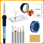 Kits de Soldadura Eléctrica 60W con Temperatura Ajustable y Punta Reemplazable