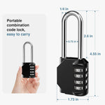 Candado de Seguridad con Combinación de 4 Dígitos y Gancho Largo