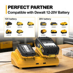 Cargador Doble Rápido para Baterías DeWalt 12V a 20V con Puertos USB