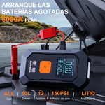 Arrancador de Batería Portátil 12V con Power Bank e Iluminación LED de Emergencia