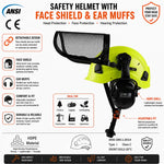 Casco de Seguridad Forestal 3 en 1 con Visor de Malla y Orejeras
