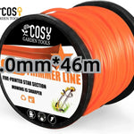 Rollo de Hilo Nylon para Desbrozadora y Cortacésped, 3.0 mm / 4.0 mm