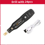 Mini Herramienta Rotativa Inalámbrica Recargable Kit de 24 Accesorios