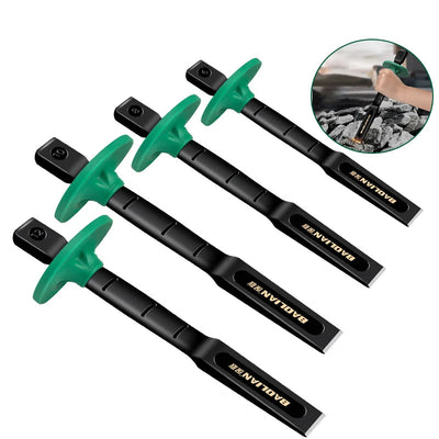 Cincel Plano de Acero Cromo-Vanadio con Guarda Protectora