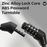 Candado de Cable de Acero de 120 cm con Combinación de 4 Dígitos