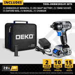 Llave de Impacto Eléctrica Sin Escobillas, 20V MAX