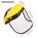 Careta de Protección Facial con Visor de Malla Metálica para Jardinería