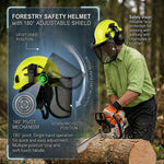 Casco de Seguridad Forestal 3 en 1 con Visor de Malla y Orejeras