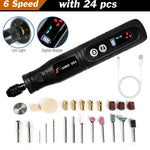 Mini Herramienta Rotativa Inalámbrica Recargable Kit de 24 Accesorios