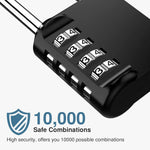 Candado de Seguridad con Combinación de 4 Dígitos y Gancho Largo