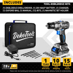 Taladro Inalámbrico de 20V con 2 Velocidades para Carpintería y Uso Doméstico