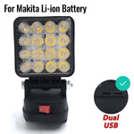 Linterna LED Portátil Compatible con Baterías 14.4V a 18V