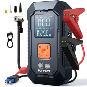 Arrancador de Batería Portátil 12V con Power Bank e Iluminación LED de Emergencia