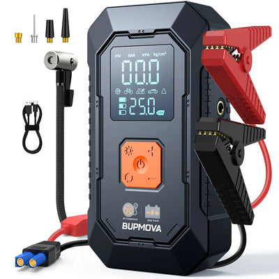 Arrancador de Batería Portátil 12V con Power Bank e Iluminación LED de Emergencia
