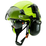 Casco de Seguridad Industrial 3 en 1 con Visor y Orejeras (ANSI/CE)