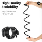 Candado de Cable de Acero de 120 cm con Combinación de 4 Dígitos