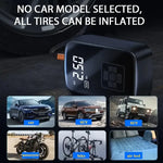 Compresor de Aire Portátil, Inflador Digital Sin Cable para Autos, Motos y Bicicletas