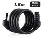 Candado de Cable de Acero de 120 cm con Combinación de 4 Dígitos