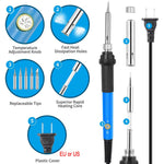 Kits de Soldadura Eléctrica 60W con Temperatura Ajustable y Punta Reemplazable