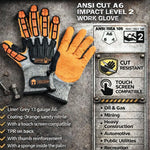 Guantes Industriales Anticorte A6 y Antivibración con Protección Anti-Impacto