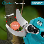 Tijeras de Poda Eléctricas 2 Velocidades Compatible con Baterías 21V