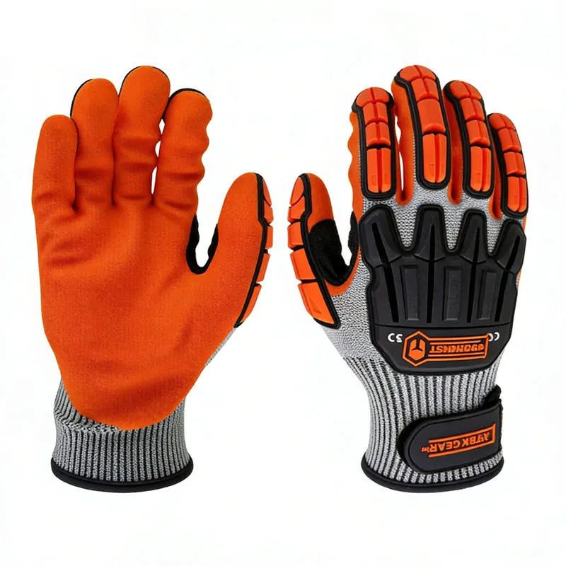 Guantes Industriales Anticorte A6 y Antivibración con Protección Anti-Impacto