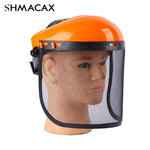 Careta de Protección Facial con Visor de Malla Metálica para Jardinería