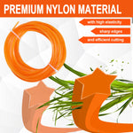 Rollo de Hilo Nylon para Desbrozadora y Cortacésped, 3.0 mm / 4.0 mm