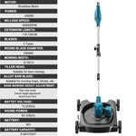 Herramienta 3 en 1 sin Escobillas: Cortacésped y Desbrozadora Plegable